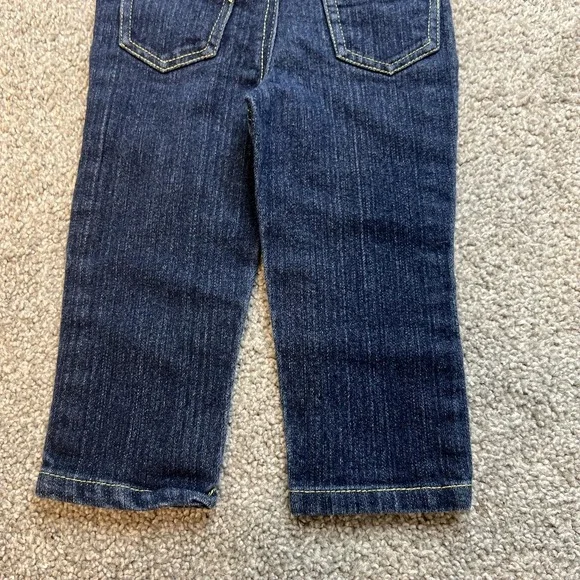 vtg y2k Baby Phat Jeans Girls 12M Dark Wash Denim Pants Gold Logo Stretch - Picture 11 of 11